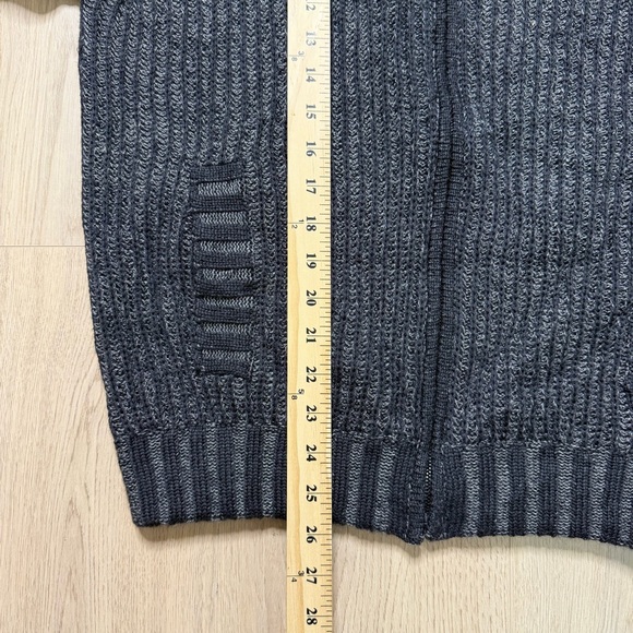 Ermenegildo Zegna Full Zip Wool Rib Knit Sweater Mens 48 Medium Italy Gray Luxe - Picture 10 of 10